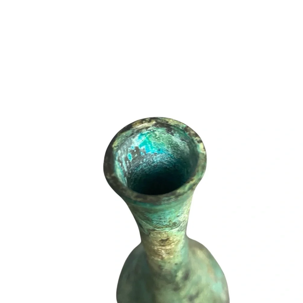 Antique Japanese Bronze Soliflor Vase Amazing Patina